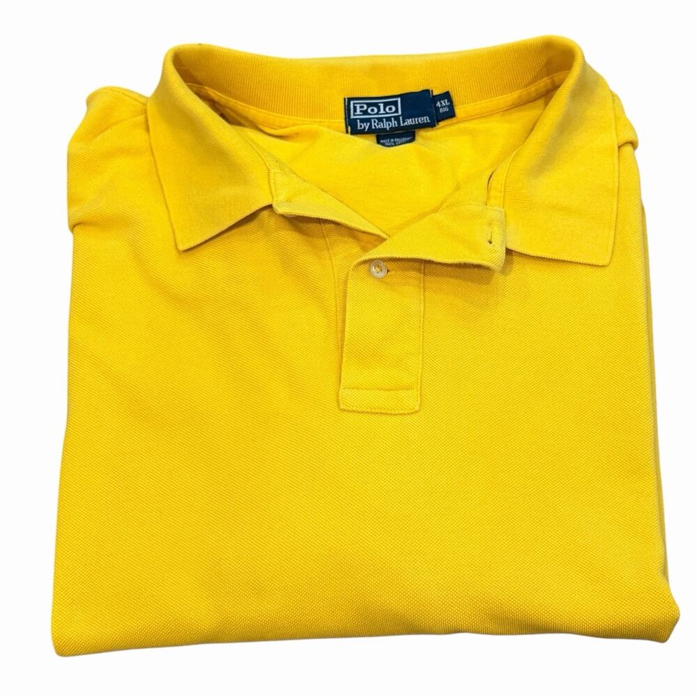 Vintage Polo Ralph Lauren Short Sleeve Golden Bright Yellow Polo Men's Size 4XB